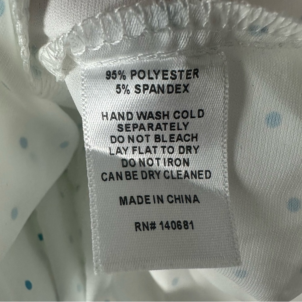 Unique Vintage x The Smurfs NEW Retro Polka Dot Blouse Top 1X/16 White Kidcore - Picture 5 of 12